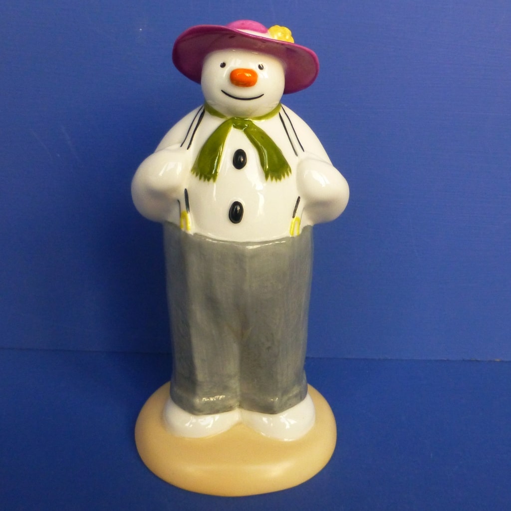 Coalport Snowman Figurine Dressing Up Boxed Peak Antiques and