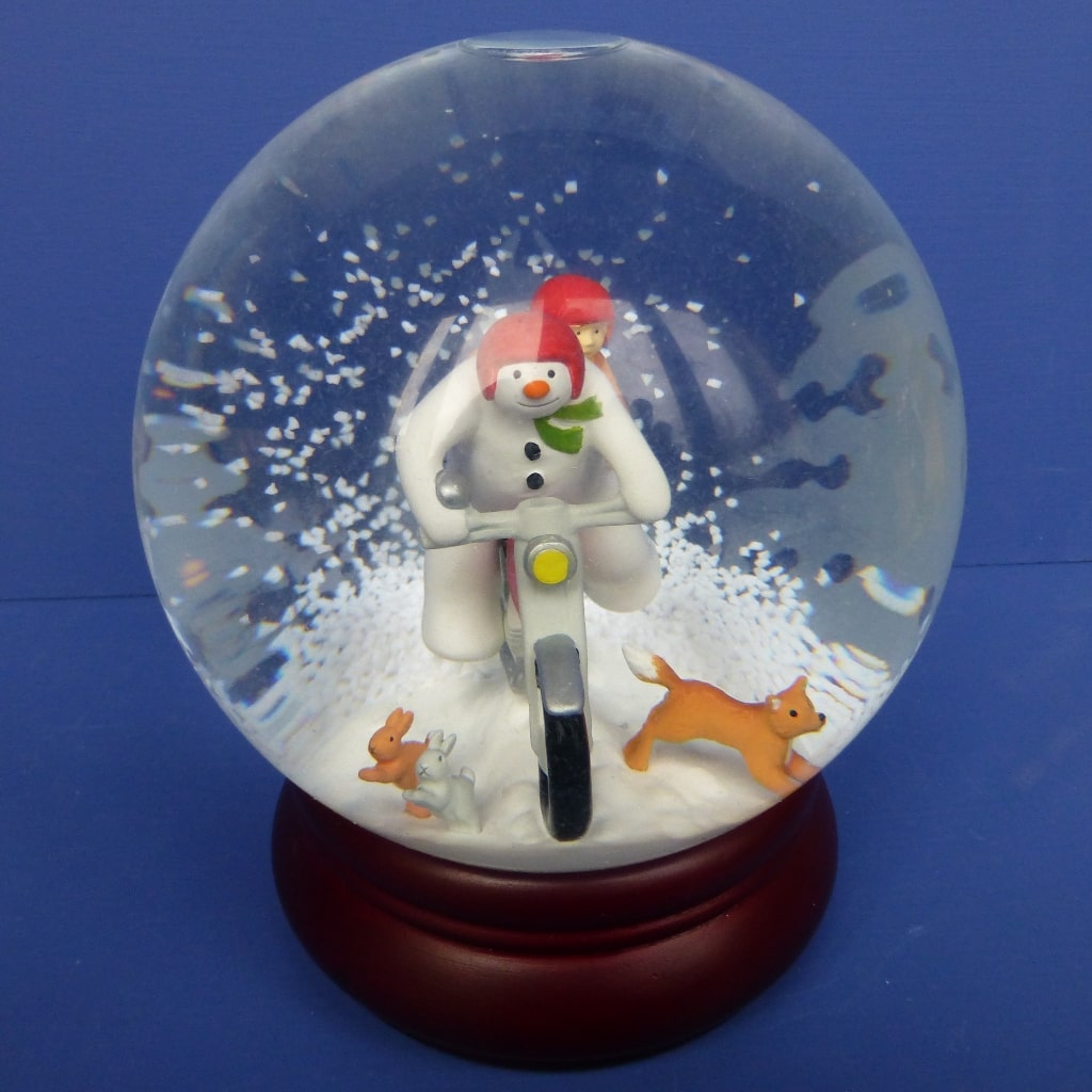 Coalport Snowman Snow Globe - Hold On Tight – Peak Antiques and