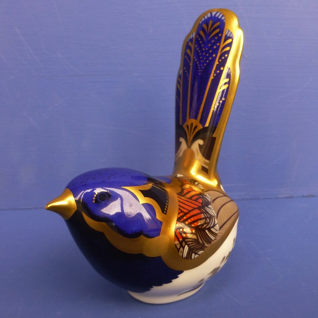 Royal Crown Derby Paperweight Fairy Wren (Boxed) Peak Antiques and