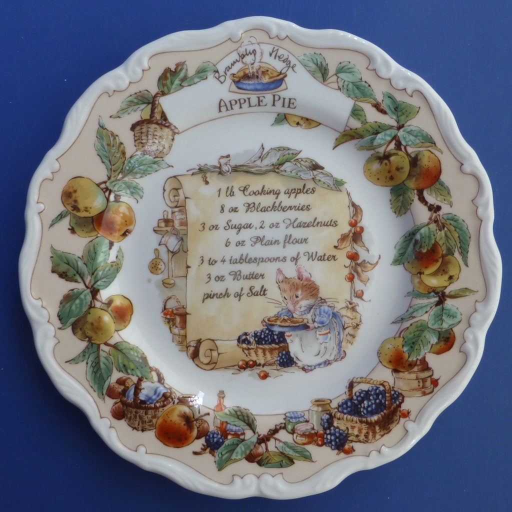 Royal Doulton Brambly Hedge Recipe Wall Plate - Apple Pie (Boxed