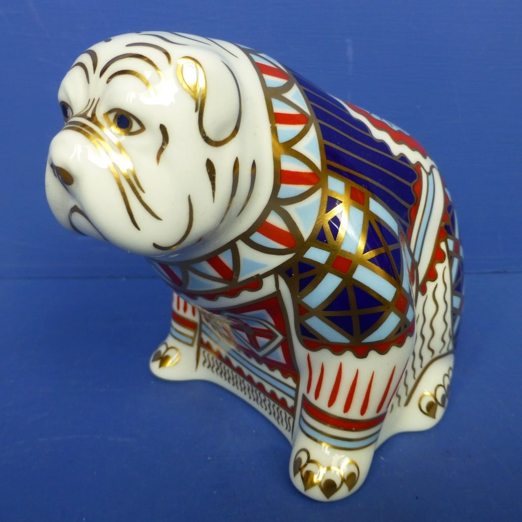 Royal Crown Derby Paperweight Bulldog (Boxed) Peak Antiques and