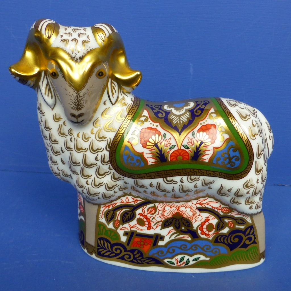 Royal Crown Derby Paperweight - Imari Ram (Boxed) – Peak Antiques and ...