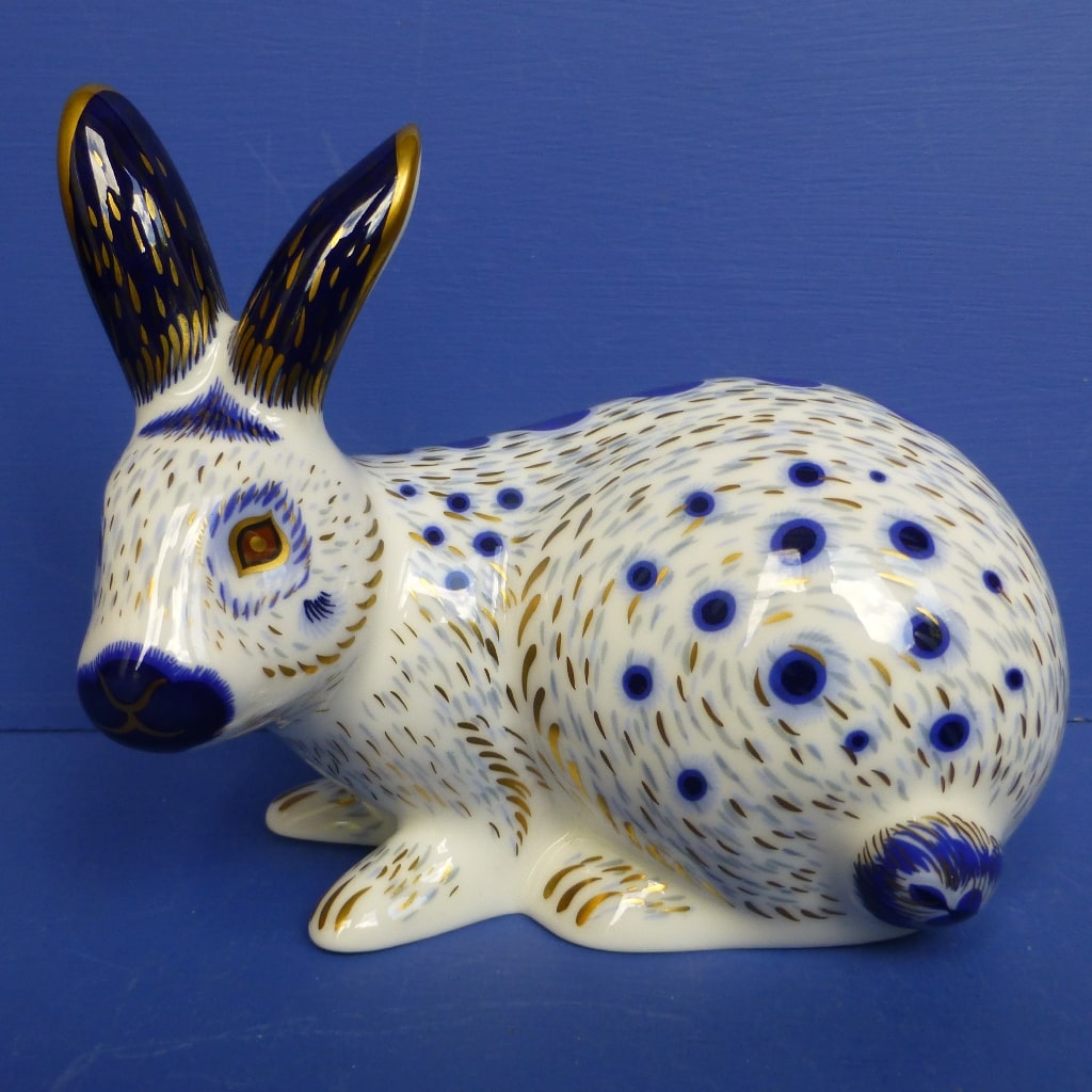 Royal Crown Derby Paperweight - Old English Blue Rabbit (Boxed) – Peak ...