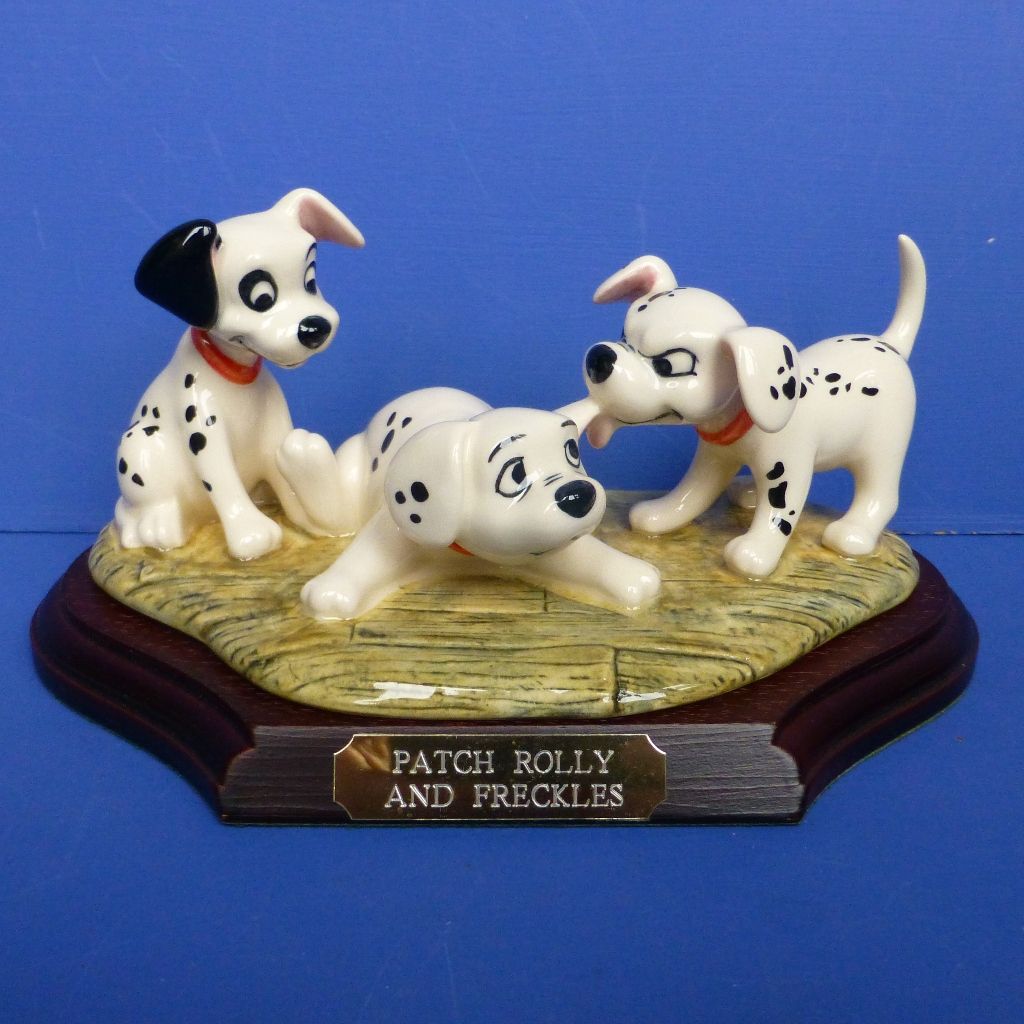 Royal Doulton Limited Edition 101 Dalmations Figurine - Patch, Rolly a ...