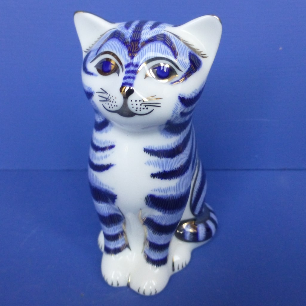 Catnip Kitten Royal Crown Derby paperweight signed Cheryl Hallam